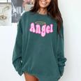 Angel Y2k Aesthetic 2000s Millennial Nostalgia Retro Pink Comfort Colors Sweatshirt Chalky Mint
