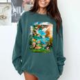 Aqua In The Skies Frutiger Aero Comfort Colors Sweatshirt Chalky Mint