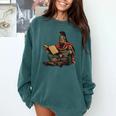 Attila The Hun Reading A Book Comfort Colors Sweatshirt Chalky Mint