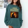 Bigfoot Saturday Morning Nostalgia Comfort Colors Sweatshirt Chalky Mint