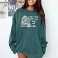 Boho Book Just A Girl Who Loves Books And Coffee Comfort Colors Sweatshirt Chalky Mint