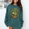 Book Dragon Reading Books Bookworm Fantasy Comfort Colors Sweatshirt Chalky Mint