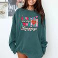 Books Are My Love Language Valentines Book Lover Librarian Comfort Colors Sweatshirt Chalky Mint Books Are My Love Language Valentines Book Lover Librarian Comfort Colors Sweatshirt Chalky Mint