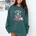 Bookworm Book Dragon Read Books Be Kind Stay Weird Comfort Colors Sweatshirt Chalky Mint