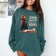 Cats And Books Book & Cat Lover Easily Distracted By Comfort Colors Sweatshirt Chalky Mint