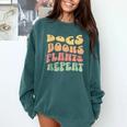 Colorful Dogs Books Plants Repeat Comfort Colors Sweatshirt Chalky Mint