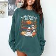 Cozy Autumn Books Fully Booked For Fall Books Pumpkin Comfort Colors Sweatshirt Chalky Mint Cozy Autumn Books Fully Booked For Fall Books Pumpkin Comfort Colors Sweatshirt Chalky Mint