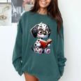 Dalmatian Reading a Book Dog Comfort Colors Sweatshirt Chalky Mint