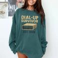 Dial Up Survivor Retro 90s Internet Nostalgia Comfort Colors Sweatshirt Chalky Mint