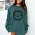 Earth Day 2025 Save Earth It´s Only Planet With Books Reader Comfort Colors Sweatshirt Chalky Mint