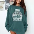 Easily Distracted By Old Cars Graphic Nostalgia Comfort Colors Sweatshirt Chalky Mint