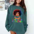 Education Is Freedom History Girl Women Book Lover Comfort Colors Sweatshirt Chalky Mint