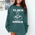 Elder Gamer Retro Video Game Nostalgia Old Gamer Comfort Colors Sweatshirt Chalky Mint