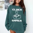 Elder Gamer Retro Video Game Nostalgia Old Gamer Premium Tri-Blend Comfort Colors Sweatshirt Chalky Mint
