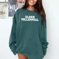 Elder Millennial Retro 90s Nostalgia Premium Tri-Blend Comfort Colors Sweatshirt Chalky Mint