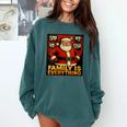 Family Christmas Retro Santa Holiday Nostalgia Vibes Comfort Colors Sweatshirt Chalky Mint