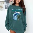 Frutiger Aero Splashy Dolphin Y2k Aesthetic Graphic Comfort Colors Sweatshirt Chalky Mint