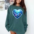 Frutiger Aero Y2K Heart Comfort Colors Sweatshirt Chalky Mint