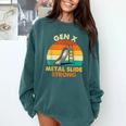 Gen X Slide Strong Generation X Gen Xer Nostalgia Comfort Colors Sweatshirt Chalky Mint