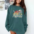 Hockey And Tacos Retro Nostalgia Lovers Comfort Colors Sweatshirt Chalky Mint