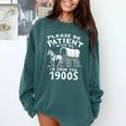 Humorous Wagon Plea Please Be Patient I'm From The 1900s Comfort Colors Sweatshirt Chalky Mint Humorous Wagon Plea Please Be Patient I'm From The 1900s Comfort Colors Sweatshirt Chalky Mint