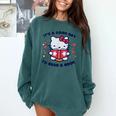 It's a Good Day To Read a Book Cute Cat Book Day Girls Boys Comfort Colors Sweatshirt Chalky Mint