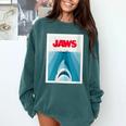 Jaws 2025 Classic Movie Nostalgia Comfort Colors Sweatshirt Chalky Mint