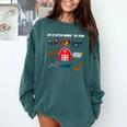 Life Is Better Around The Farm Nostalgia Trendy Comfort Colors Sweatshirt Chalky Mint