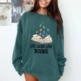 Live Laugh & Love Books Reading Butterfly Book Lover Bookish Premium Comfort Colors Sweatshirt Chalky Mint