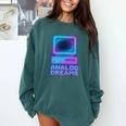 Lofi Reverie Analog Dreams Pixel 90s Desktop VHS Nostalgia Comfort Colors Sweatshirt Chalky Mint