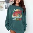 I Love 70's Music Retro Style Nostalgia Cassette 1970s Party Comfort Colors Sweatshirt Chalky Mint