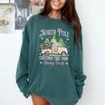 North Pole Tree Farm Merry Christmas Holiday Scene Nostalgia Comfort Colors Sweatshirt Chalky Mint North Pole Tree Farm Merry Christmas Holiday Scene Nostalgia Comfort Colors Sweatshirt Chalky Mint