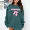Nostalgia 80s 90s Retro Style Graphics Rose Pink Flower Comfort Colors Sweatshirt Chalky Mint