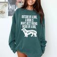 Outside Of A Dog A Book Is Man's Best Friend Apparel Comfort Colors Sweatshirt Chalky Mint