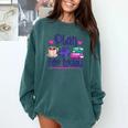 Plan For Today Coffee Yarn Books Sewing Knitter Knitting Comfort Colors Sweatshirt Chalky Mint