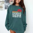 Please Be Patient With Me I'm From The 1900s Fathers Day Comfort Colors Sweatshirt Chalky Mint