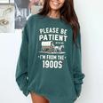 Please Be Patient I'm From The 1900s Retro Comfort Colors Sweatshirt Chalky Mint