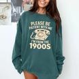 Please Be Patient With Me I'm From The 1900s Retro Humor Premium Tri-Blend Comfort Colors Sweatshirt Chalky Mint