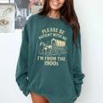Please Be Patient With Me I'm From The 1900s Retro Premium Comfort Colors Sweatshirt Chalky Mint