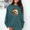 Porcupine Reading Book Hedgehog Book Lover Comfort Colors Sweatshirt Chalky Mint