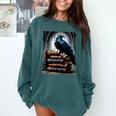 Raven On A Stack Of Books Wisdom Of Odin Comfort Colors Sweatshirt Chalky Mint