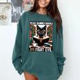 Read Banned Books Drink Coffee Fight Evil Book Reader Lovers Comfort Colors Sweatshirt Chalky Mint