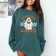 Read More Books Cute Ghost Reading Book Teacher Halloween Comfort Colors Sweatshirt Chalky Mint