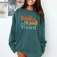 Read Books Be Kind Stay Weird Retro Bookworm Book Lover Comfort Colors Sweatshirt Chalky Mint
