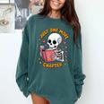 Read Books Lover Bookworm Cute Reading Just One More Chapter Comfort Colors Sweatshirt Chalky Mint