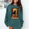 The Reader Cat Book Reading Halloween Tarot Card Comfort Colors Sweatshirt Chalky Mint The Reader Cat Book Reading Halloween Tarot Card Comfort Colors Sweatshirt Chalky Mint