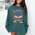 Reading 6 7 Meme Six Seven Cozy Book Lover Teacher Comfort Colors Sweatshirt Chalky Mint