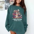 Reading A Book Per Day Keeps Reality Away Skeleton Books Comfort Colors Sweatshirt Chalky Mint