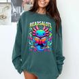 Readsalotl Axolotl Book Lovers Axolotls Comfort Colors Sweatshirt Chalky Mint