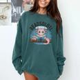 Readsolotl Book Lover Reading Axolotl Kids Reader Comfort Colors Sweatshirt Chalky Mint